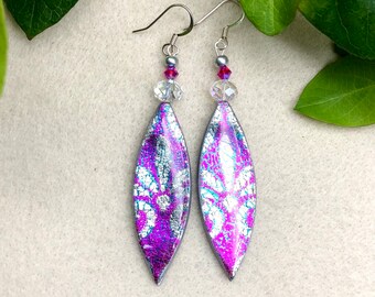 Drop Earrings, Long Earrings, Sparkly Earrings, Unique Earrings, Polymer Clay Earrings, Celebration Earrings, Gift Ideas, Glam Earrings