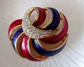 Spilla Girasole YOQUCOL Con Cristalli Viola Scuro - Vintage, 9x8,2 Cm, Accessorio Donna