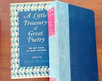 A Little Treasury of Great Poetry edited by Oscar Williams, old poetry collectible book, English and American poetry, literature lovers.
