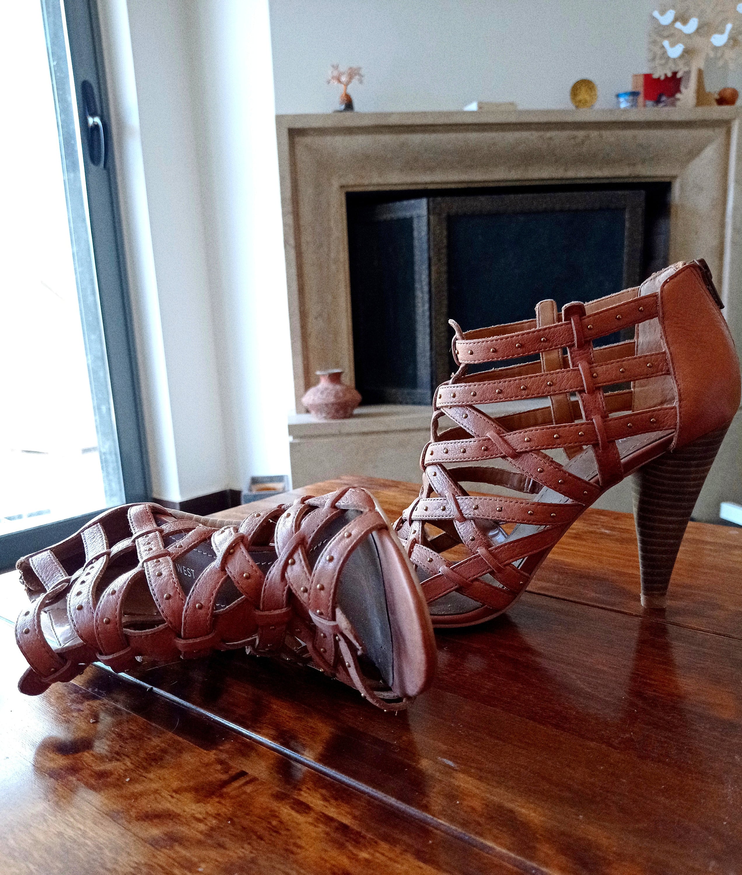 Y2K Nine West High Heels Vintage Greek Roman Style Statement Leather Gladiator Sandals EU Size 41 US Size 10 Woman Shoes Summer Sandals Etsy