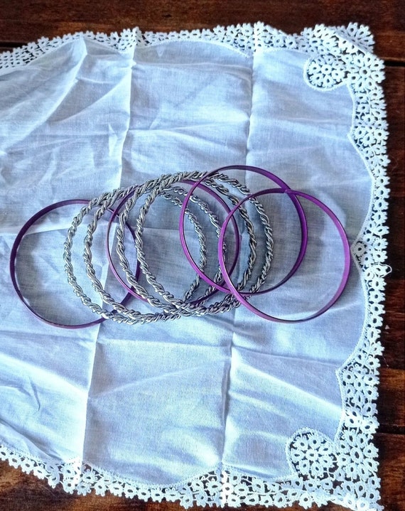 Vintage boho bangle bracelets lot, stable metalli… - image 10
