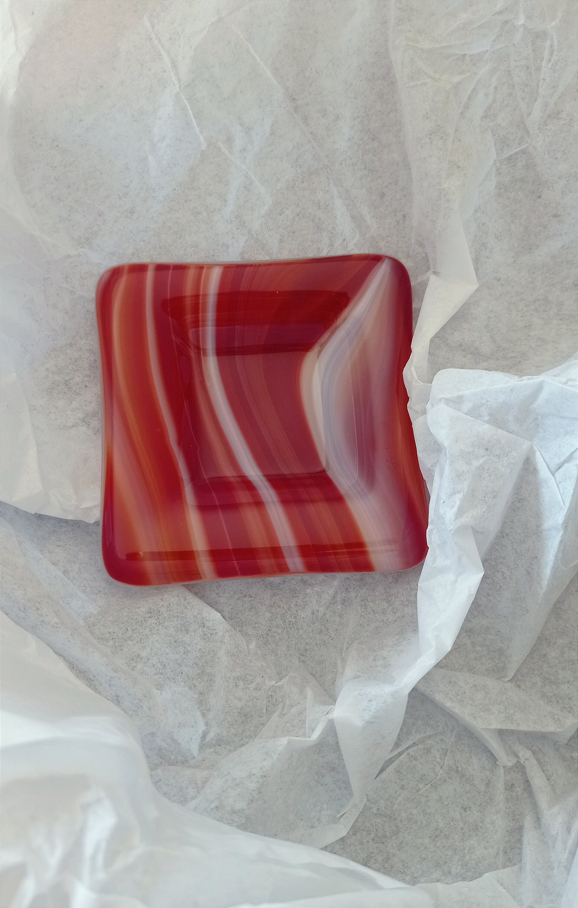 Small Vintage Glass Ashtray or Jewelry Box, Vintage Decorative Item