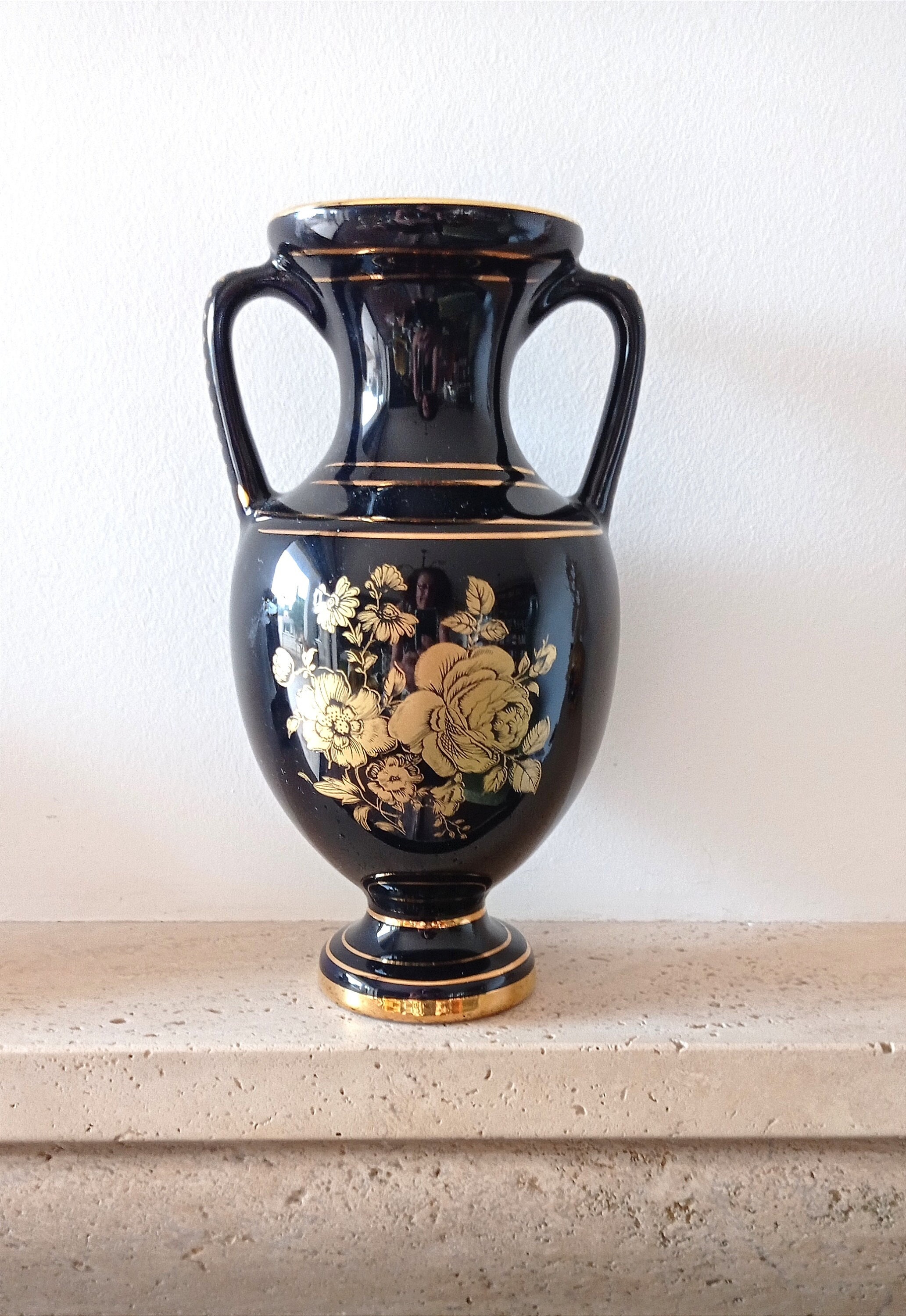 ギリシャハンドメイド陶器　24K 金彩　花瓶 adis ギリシャ陶器 24K 金彩 ハンドメイド 花瓶 花器 壺 - メルカリ
