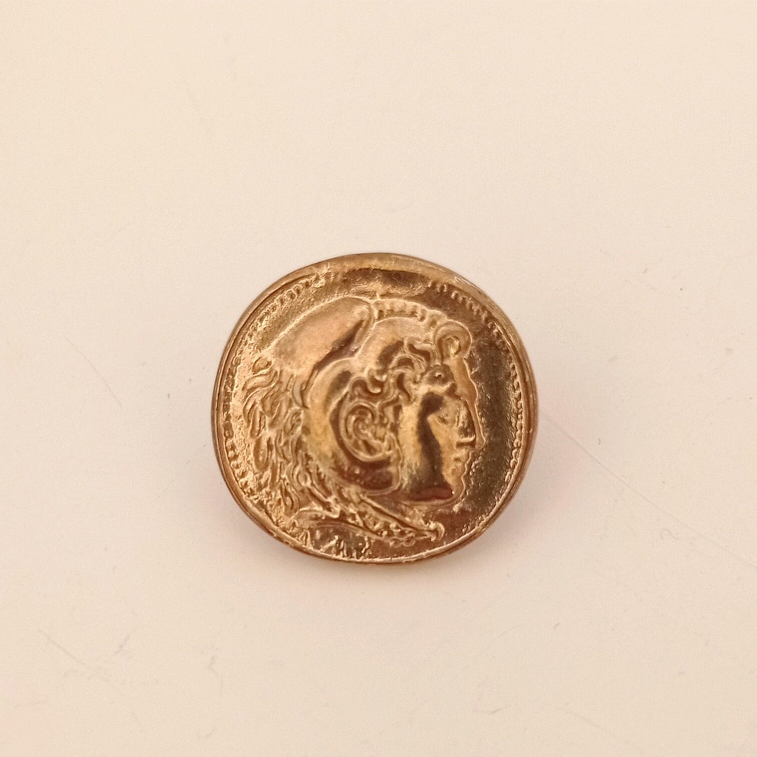 1+1 Alexander the Great Vintage Statement Brass Pin, Collectible Pin ...