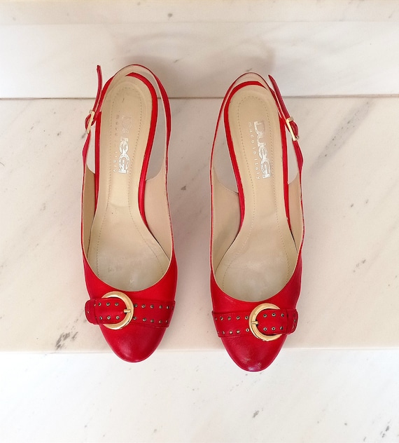 Red statement heels 2025