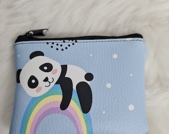 Geldbörse Schlüsselmäppchen Pandabär   portemonnaie  Geldtasche Beutel  Schlüsselmäppchen Schlüsseletui Kunstleder