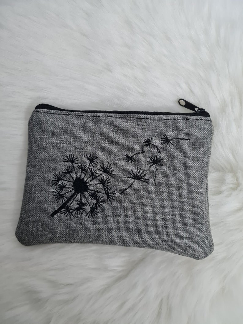 Purse key case dandelion purse gray money bag bag key case key case image 2