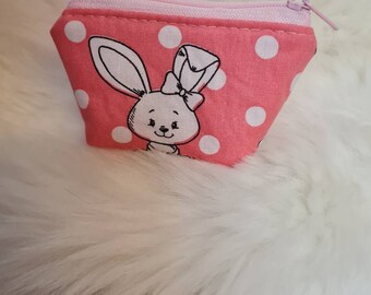 Kleines Minitäschchen  Hase Kosmetiktasche Schlüsseltasche Osterhase Geschenkidee Mitbringsel Ostern