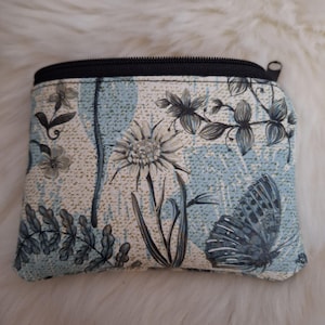 Geldbörse Schlüsselmäppchen Blume petrol portemonnaie   Geldtasche Beutel  Schlüsselmäppchen Schlüsseletui