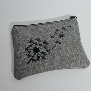 Purse key case dandelion purse gray money bag bag key case key case image 4