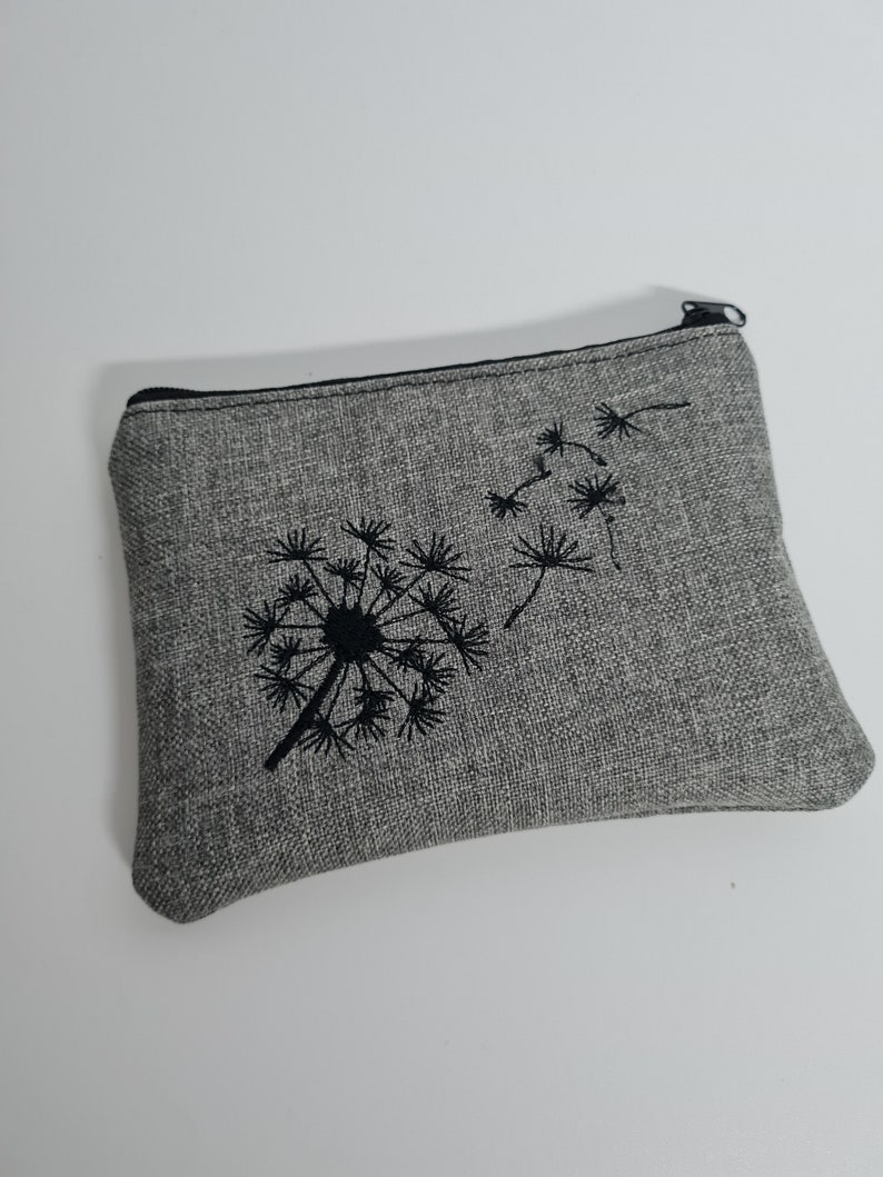 Purse key case dandelion purse gray money bag bag key case key case image 4