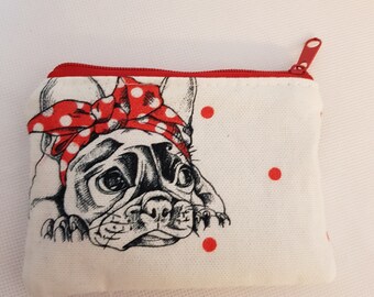 Geldbörse Schlüsselmäppchen Bulldogge  portemonnaie  Geldtasche Beutel  Schlüsselmäppchen Schlüsseletui