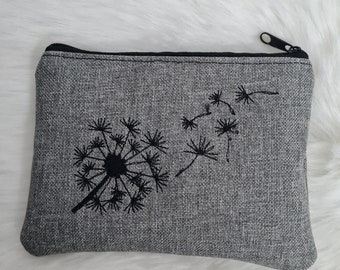 Purse key case dandelion purse gray money bag bag key case key case