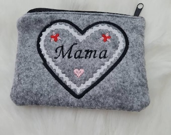 Schlüsseltasche aus Filz Mama Geldtasche Tasche Vatertag