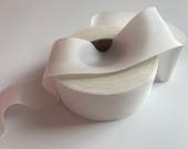 0.79 USD Yard Undyed silk ribbon ,1 inch wide Bias cut Habotai ,natural white 70Yard Spool