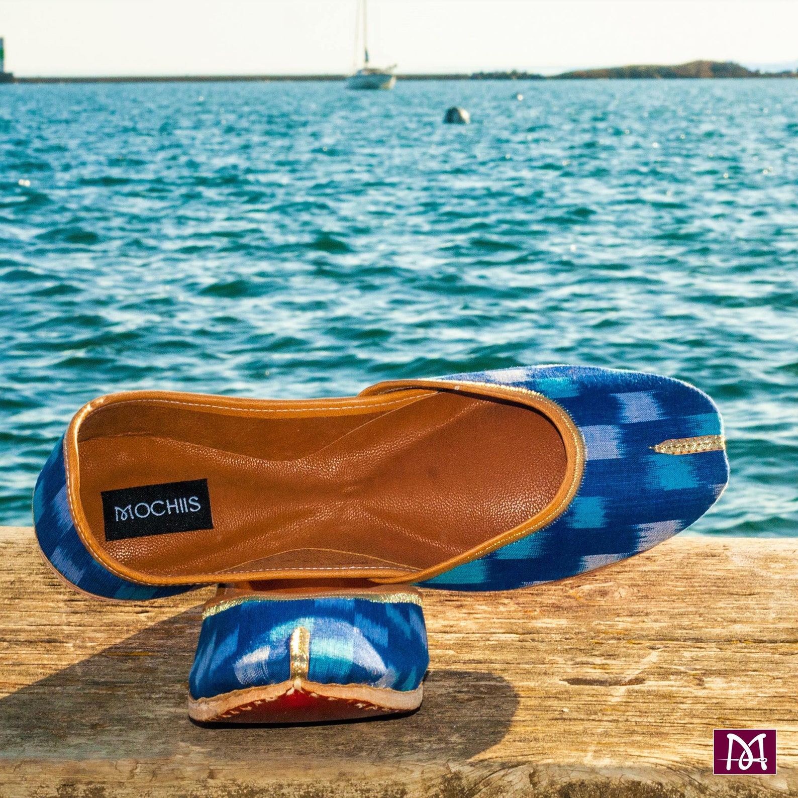 azure - handmade leather ballet flats - ikat juttis - traditional jutti / mojari / khussa with a contemporary twist azure - handmade leather ballet flats - ikat juttis - traditional jutti / mojari / khussa with a contemporary twist
