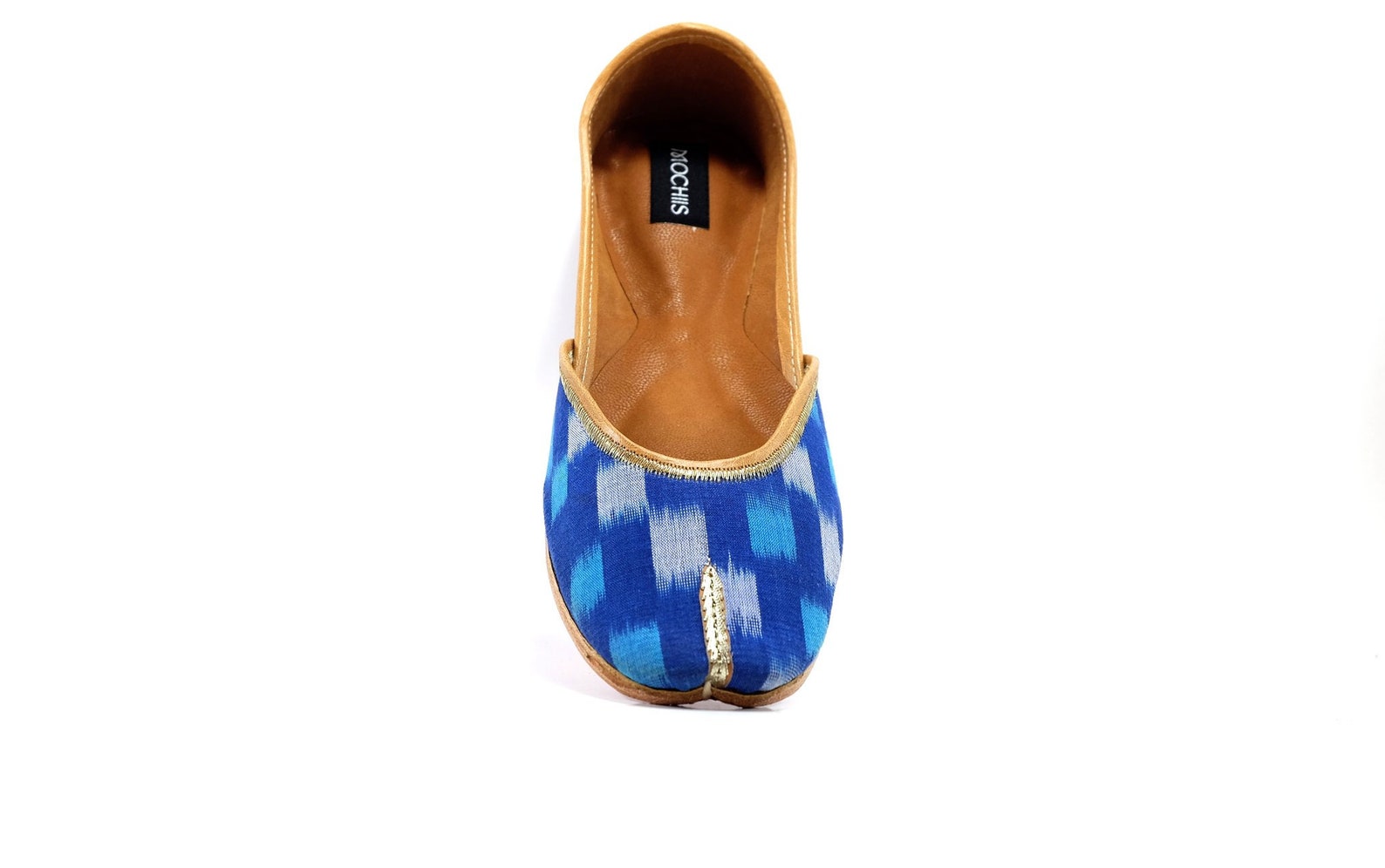 azure - handmade leather ballet flats - ikat juttis - traditional jutti / mojari / khussa with a contemporary twist azure - handmade leather ballet flats - ikat juttis - traditional jutti / mojari / khussa with a contemporary twist
