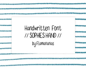 Stylish handwritten Font "Sophies Hand", Sans Serif, instant download, otf and ttf