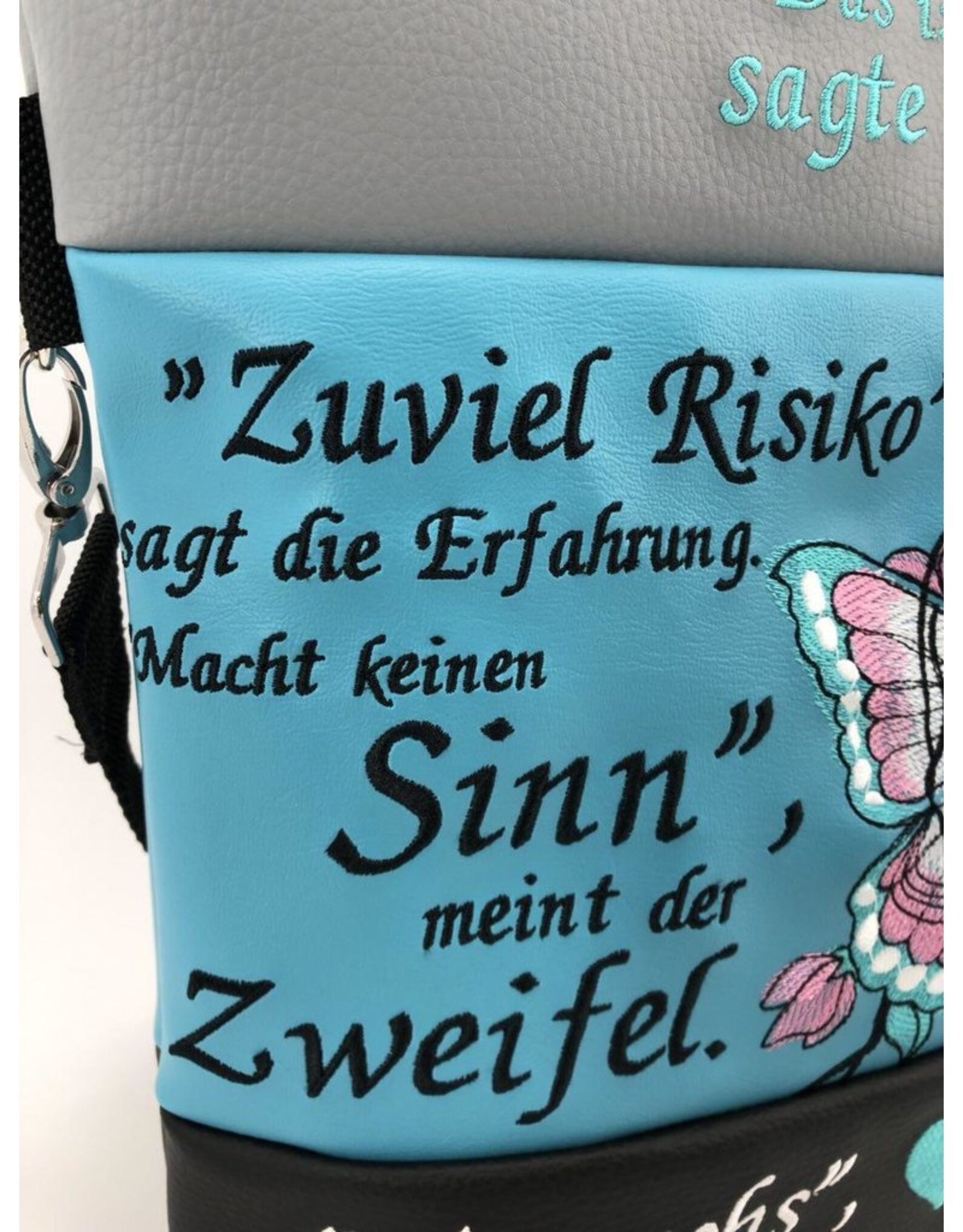 Lucalina Handtasche Totenkopf Spruch türkis Tasche Etsy.de