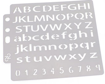 Letter Stencil Alphabet Stencil Craft Stencil for Painting Reusable Stencil Letters Planner Stencil DIY Wood Signs Text BuJo Stencil Font