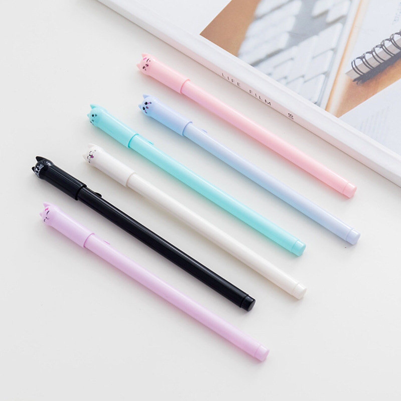 Kawaii Cat Ballpoint Pen Cute Cat Pen Writing Pen Cute Etsy