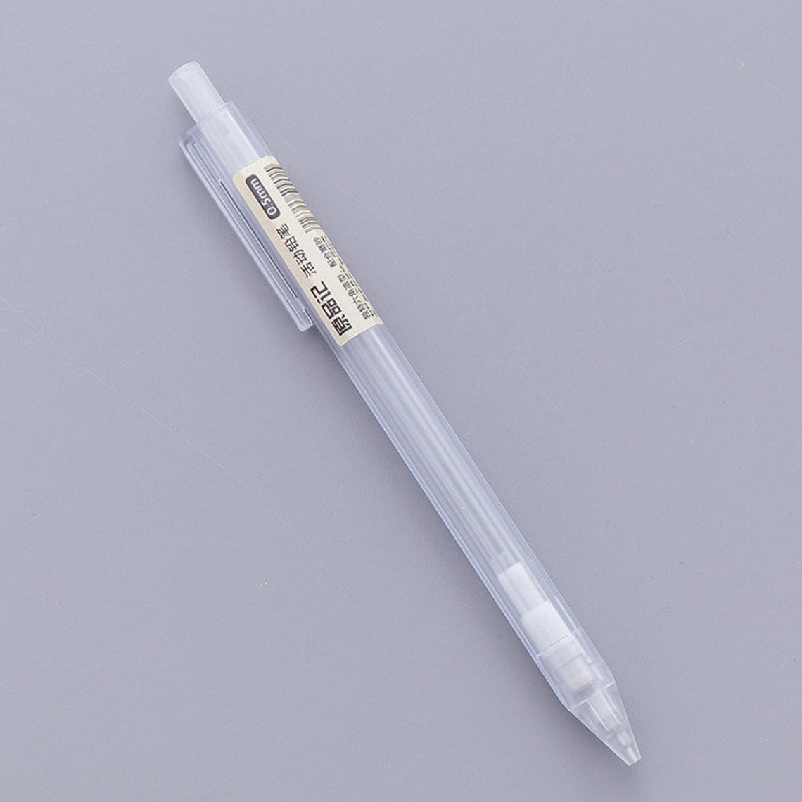 Korean Style Mechanical Pencil Transparent Plastic Automatic Etsy