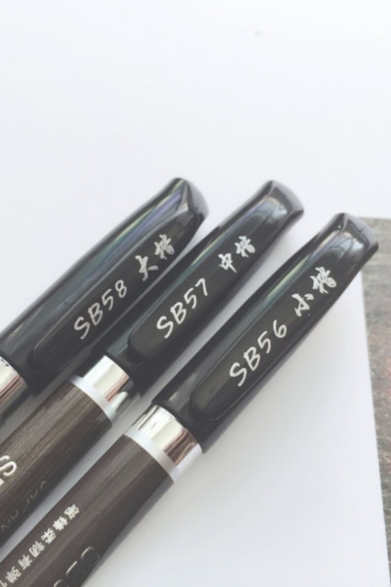 Brush Tip Pens Chinese Calligraphy Pen Japanese Calligraphy Etsy