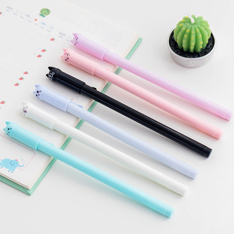 Kawaii Cat Ballpoint Pen Cute Cat Pen Writing Pen Cute Etsy
