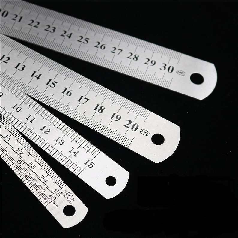 Stainless Steel Straight Ruler For Sewing Ruler Precision Etsy