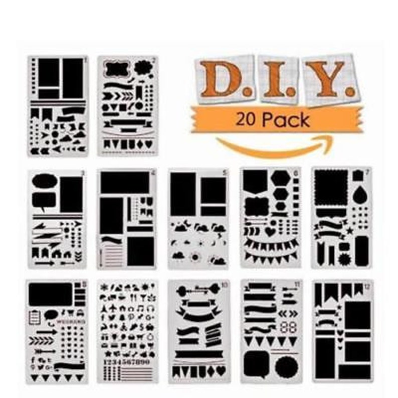 Bullet Journal Stencil Kit Plastic Stencil Drawing Template Etsy