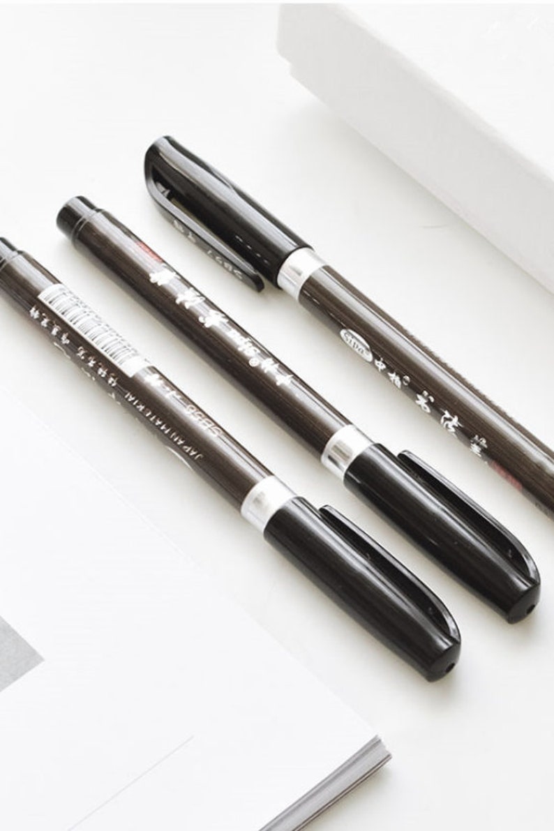 Brush Tip Pens Chinese Calligraphy Pen Japanese Calligraphy Etsy