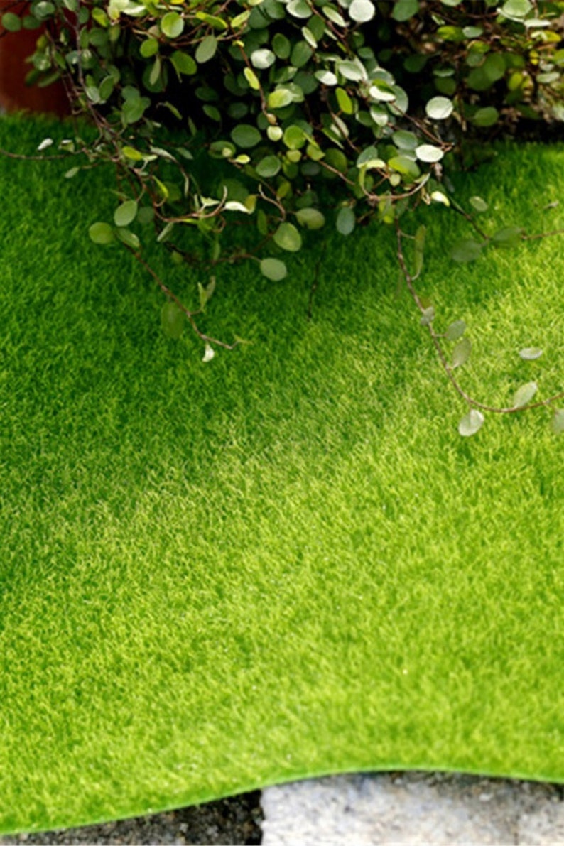 Artificial Fairy Garden Grass Fake Grass Miniature Garden Etsy Canada