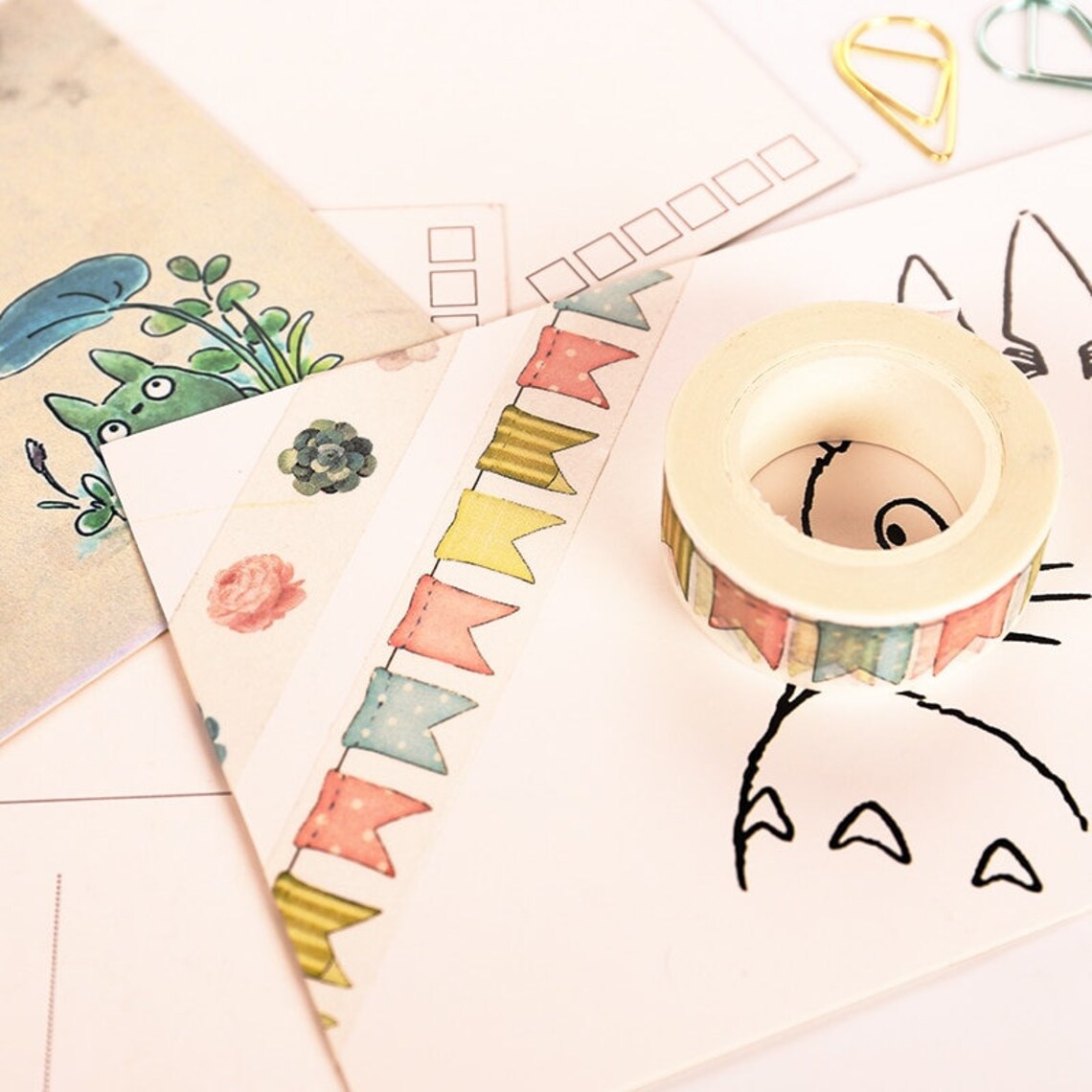 Cute Washi Tape Cat Stickers Nautical Design Office Supplies Etsy