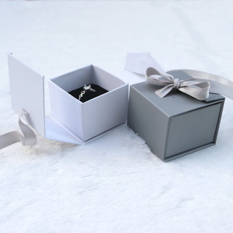 Neutral Color White Gift Box Gray Gift Box Thinking of You Etsy