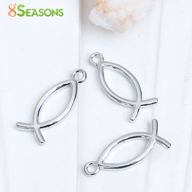 Christian Pendant Jesus Fish Necklace Ichthus Pendant Copper Etsy