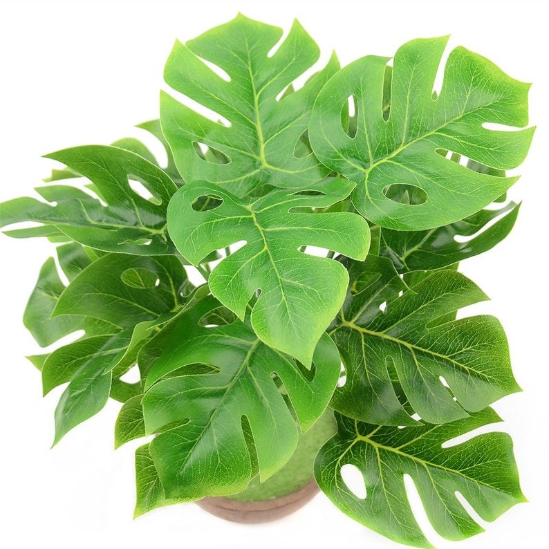 Artificial Monstera Deliciosa Tropical Wedding Decor Fake Etsy