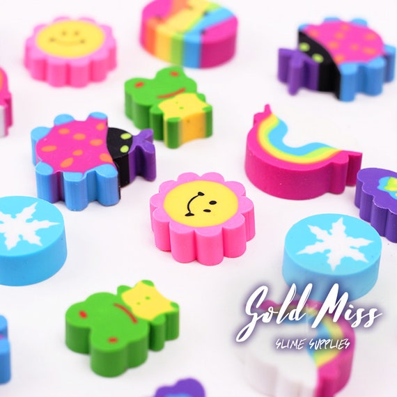 Small Erasers Slime Charms Slime Kit Slime Shops Cute Etsy