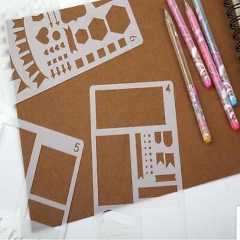 Bullet Journal Stencil Kit Plastic Stencil Drawing Template Etsy