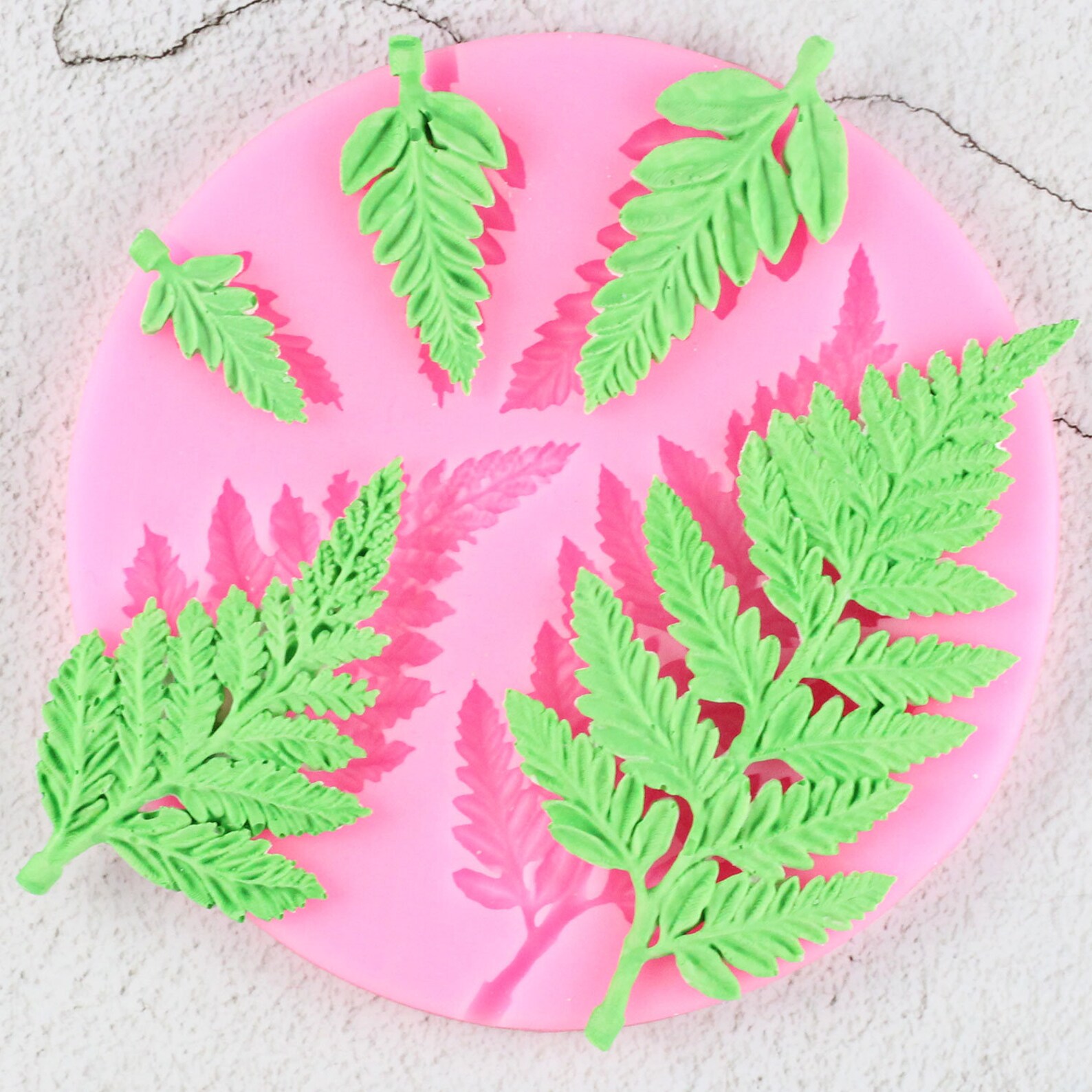 Fern Leaf Mold Cake Decorating Fondant Leaf Silicone Mold Etsy
