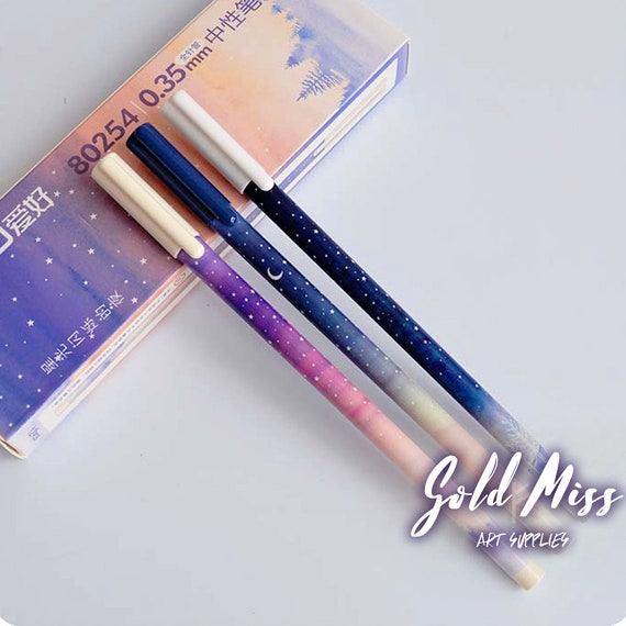 Galaxy Aesthetic Space Pen Galaxy Pen Starry Sky Stars And Moon Office Supplies Back To School