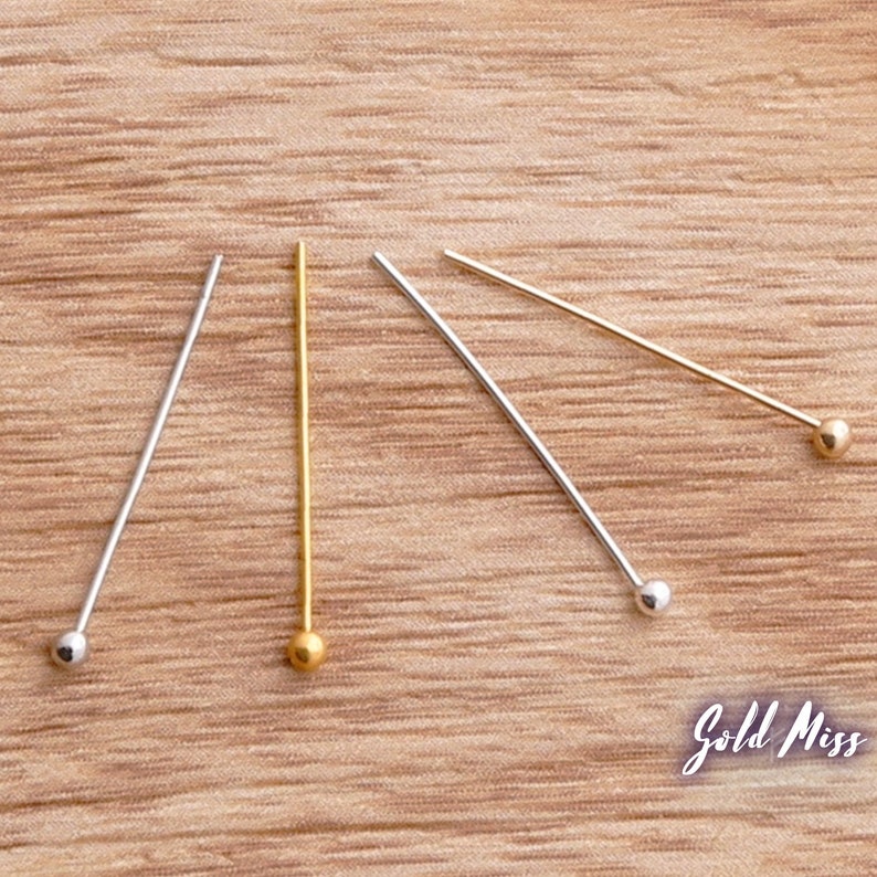 500 Pieces Ball Head Pins Jewelry Making 20mm Head Pins Beaded Etsy