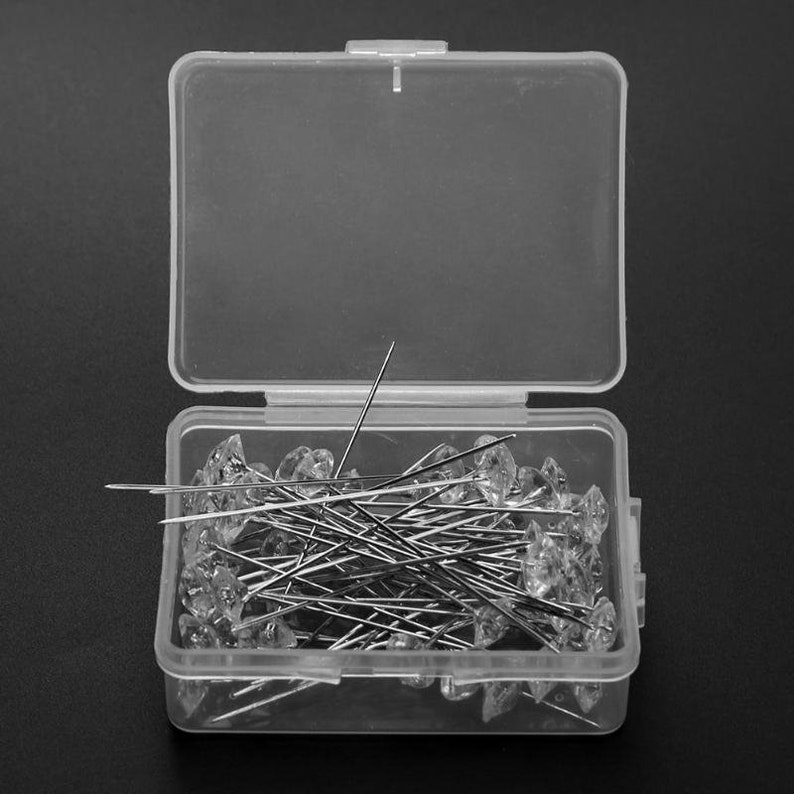 Straight Quilting Pins Sewing Needles Glass Headed Silk Pins Etsy