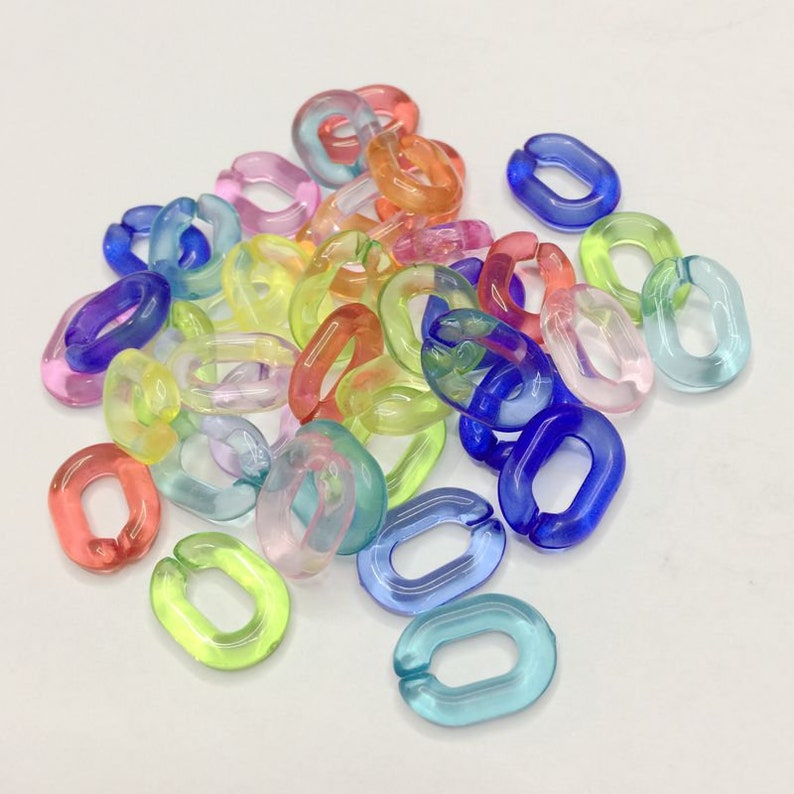 Acrylic Chain Links DIY Jewelry 60 Pieces DIY Earrings Kits Etsy