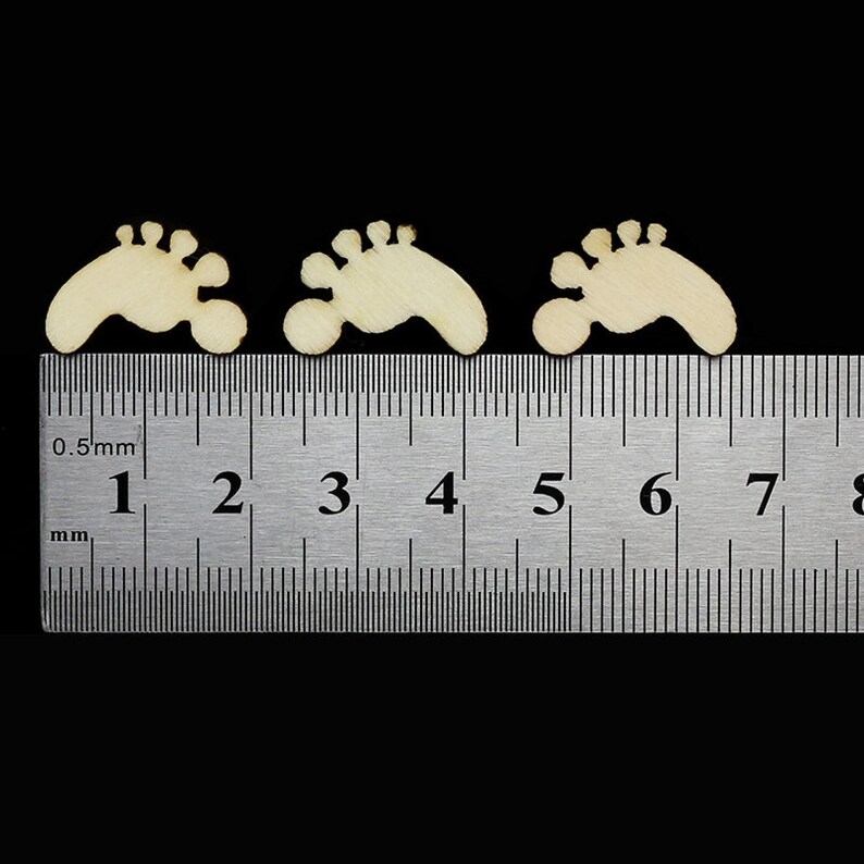 Baby Footprints Baby Feet Laser Cut Wood Feet Baby Shower | Etsy