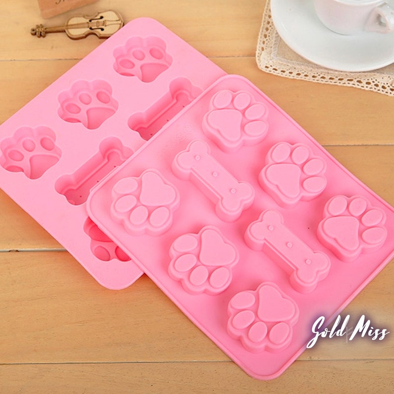 Pet Lovers Silicone Mold Paw Mold Bone Mold Dog Treats Etsy