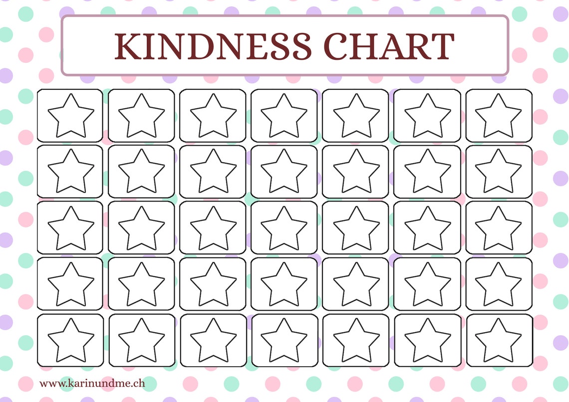 Kindness &amp; Inclusion Printable Activity W/ Chart Random Acts - Etsy