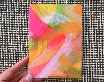 Fun sunbeam hues any occasion card, colourful notecard, blank on inside