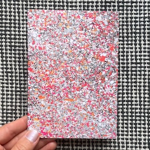 Any occasion abstract splatter style card by British artist, blank on inside for your own message image 1