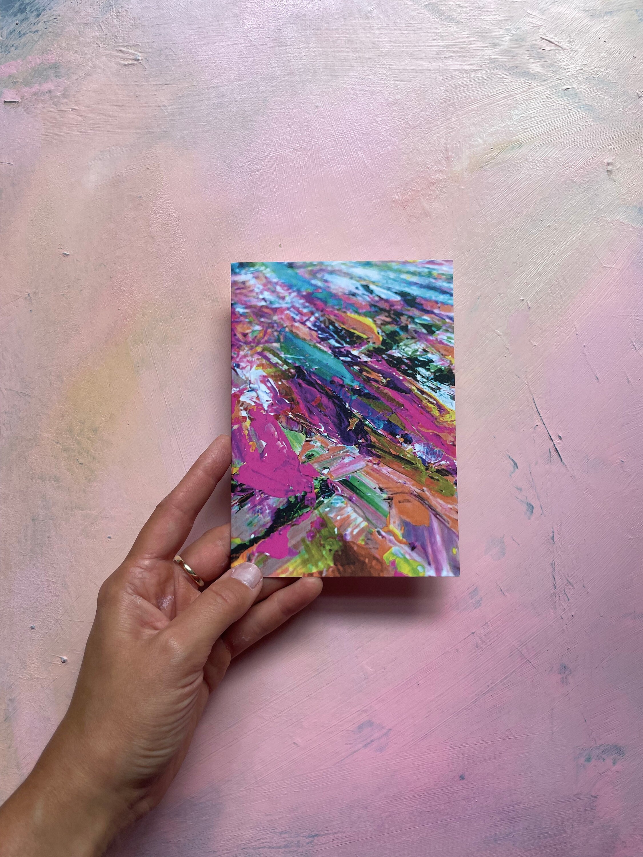 Vibrant Blank card. Colorful art card
