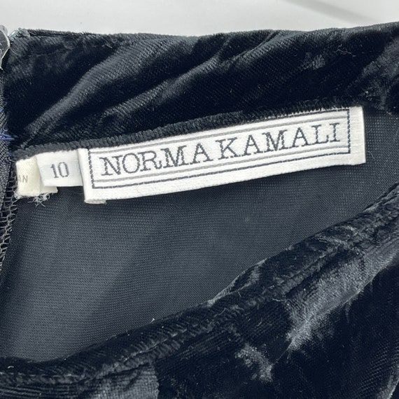 Norma Kamali Vintage 80s Women's 10 Black Velvet … - image 7